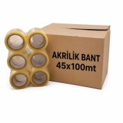 AKRİLİK 45X100 Koli Bandı Şeffaf (72 Adet)